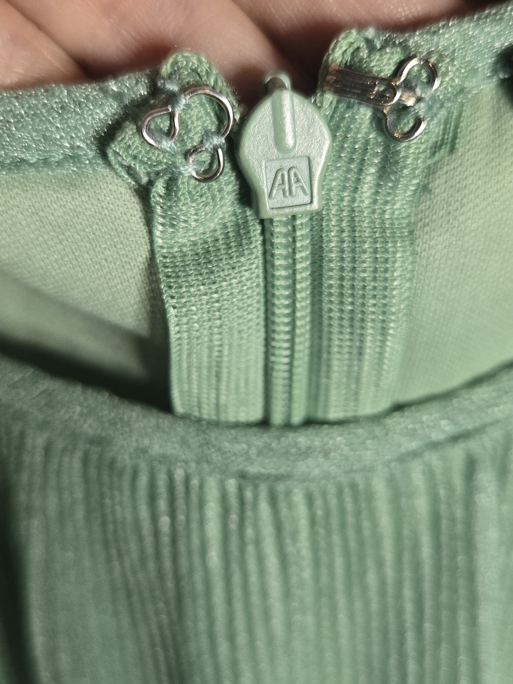 Gigio Ribbed Tiered Maxi Dress in Mint - Picture 7 of 8